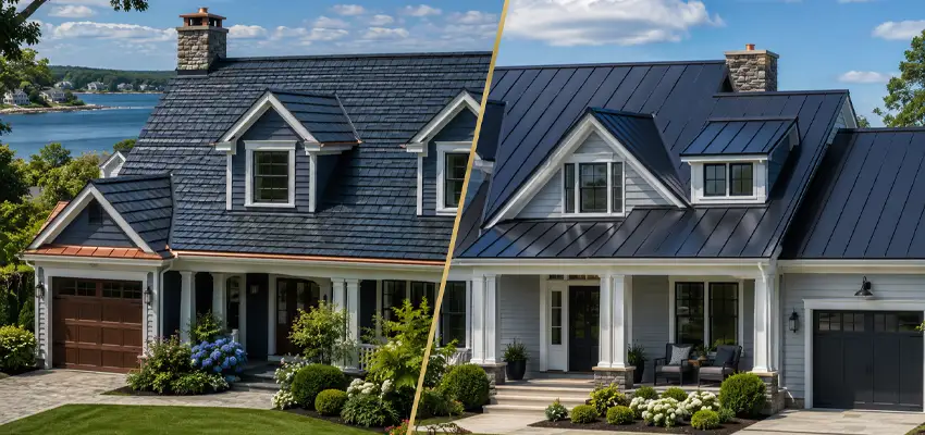 Metal Shingle Roofs vs. Standing Seam Roofs: Which Is Right for Your Home? Hingham massachusetts